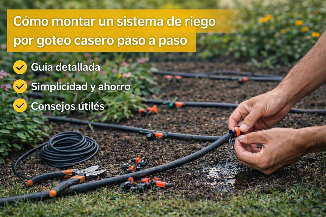 Cómo montar un sistema de riego por goteo casero paso a paso