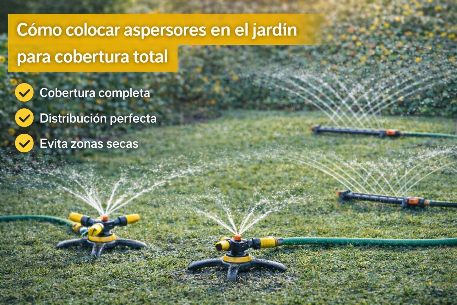 Cómo colocar aspersores en el jardín para cobertura total