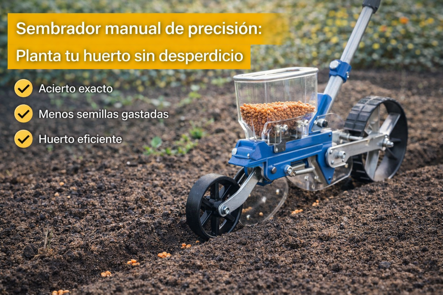 Sembrador manual de precisión: Planta tu huerto sin desperdicio