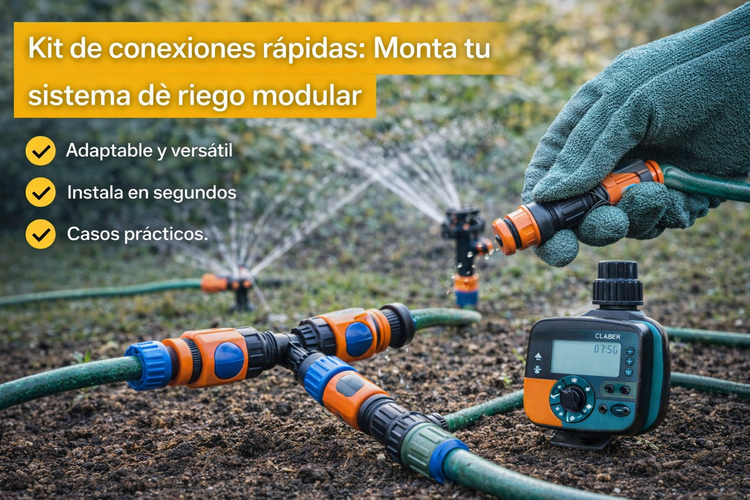 Kit de conexiones rápidas: Monta tu sistema de riego modular