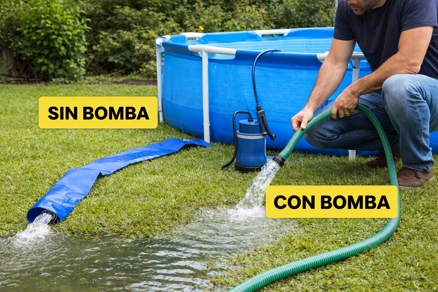 Cómo sacar agua con una manguera: métodos con y sin bomba