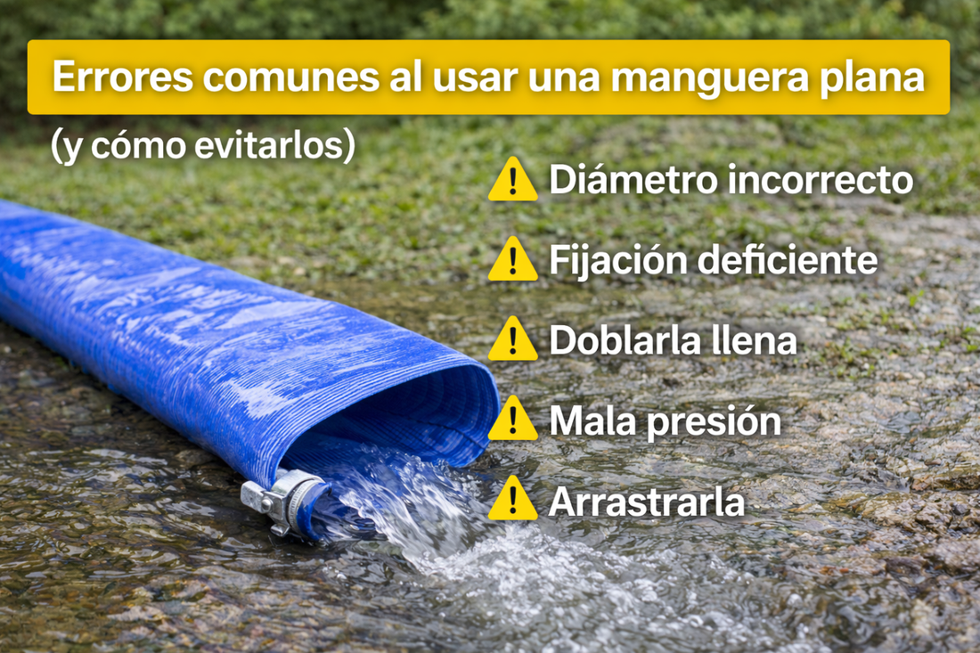 Errores comunes al usar una manguera plana y cómo evitarlos