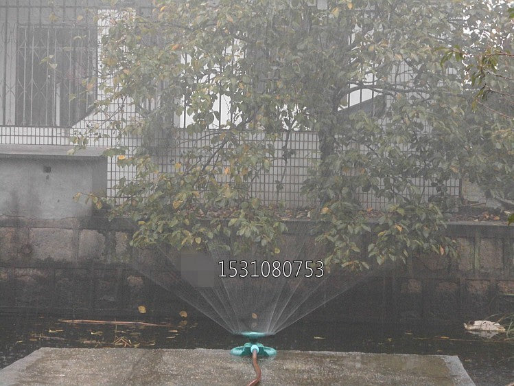 Pack 2 Aspersores Giratorios 360 Automáticos 3 Brazos Césped Jardín 300m² Base Estabilizadora